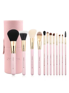 12Pcs Colorful Luxury Makeup Brushes Set Professional