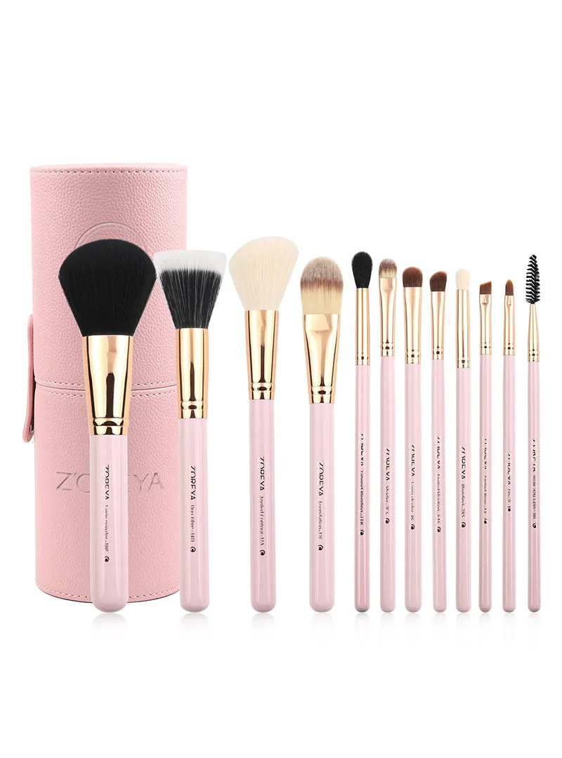 12Pcs Colorful Luxury Makeup Brushes Set Professional