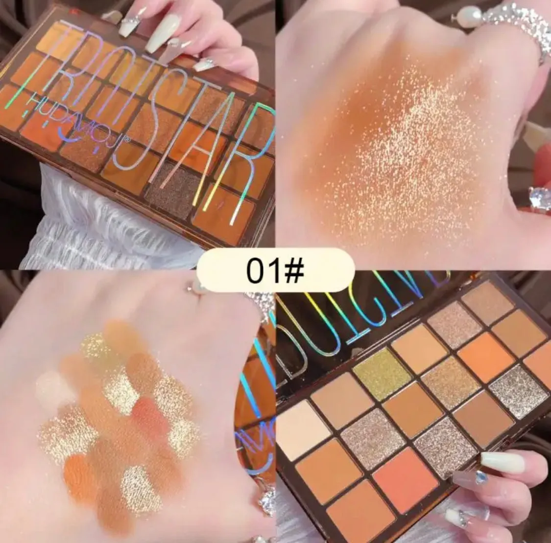 18 Color Eyeshadow Palette Matte Glitter Eye Shadow Shimmer Shiny Sequins Various Color Eyes Pigments Makeup Palette