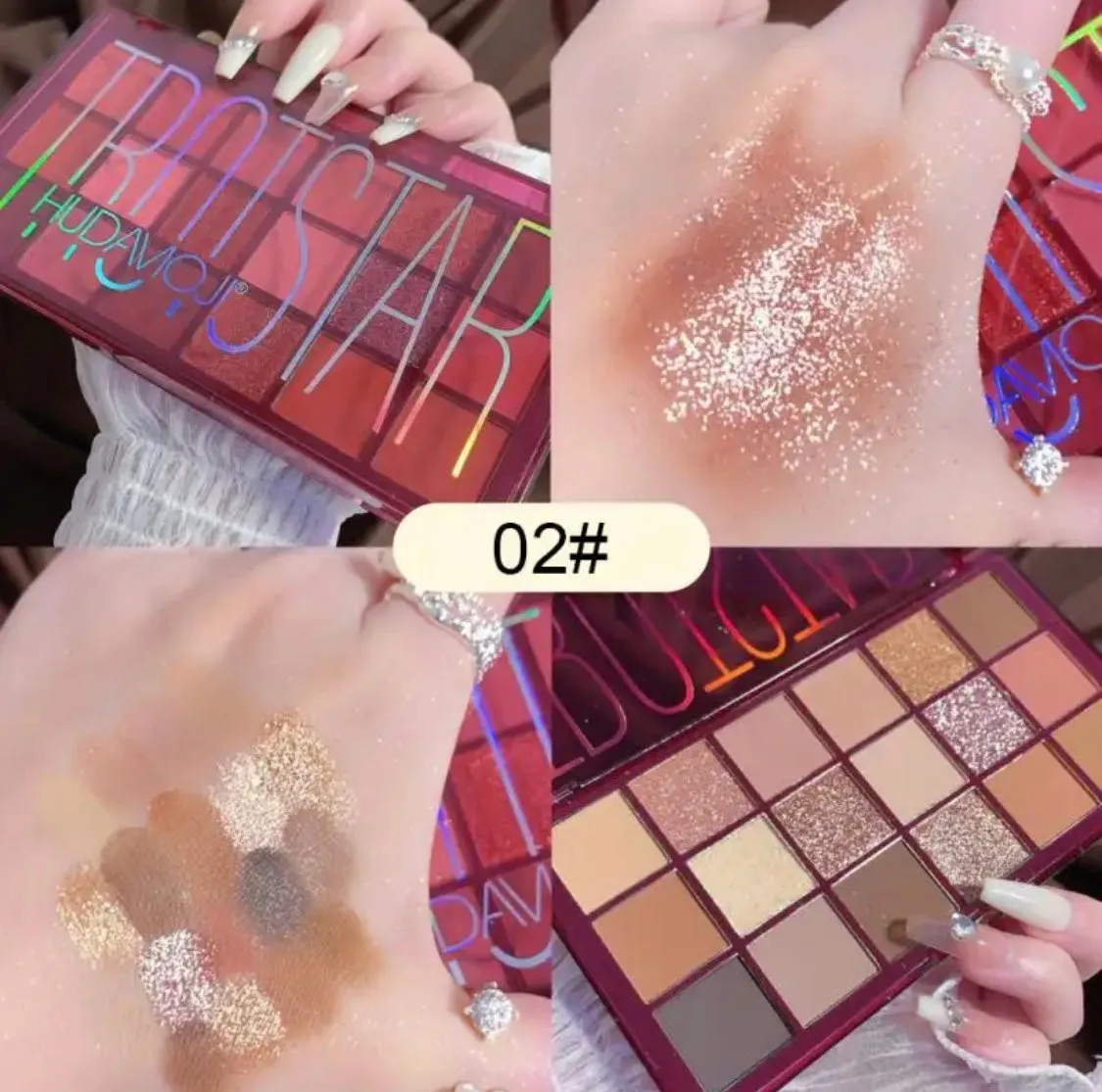 18 Color Eyeshadow Palette Matte Glitter Eye Shadow Shimmer Shiny Sequins Various Color Eyes Pigments Makeup Palette