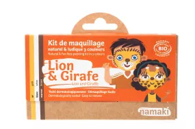 3 colors face painting kit « Lion & Giraffe »