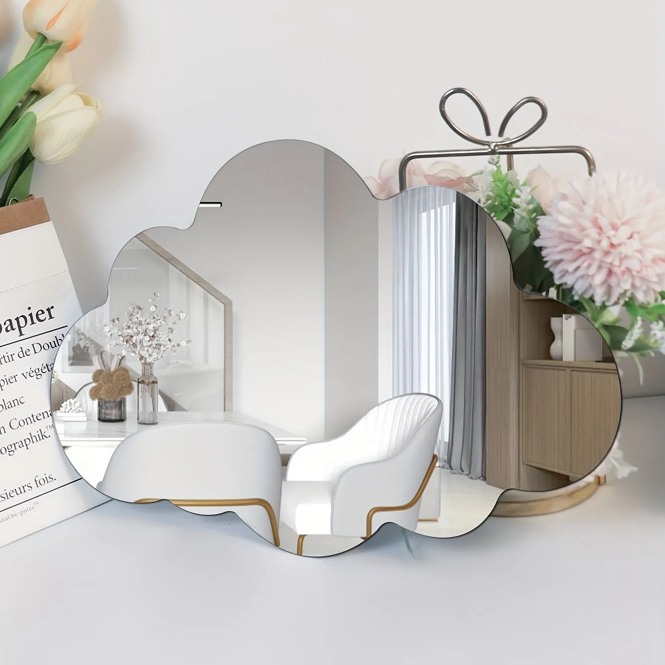 3D Acrylic Cloud Mirror Stickers for Kids and Girls