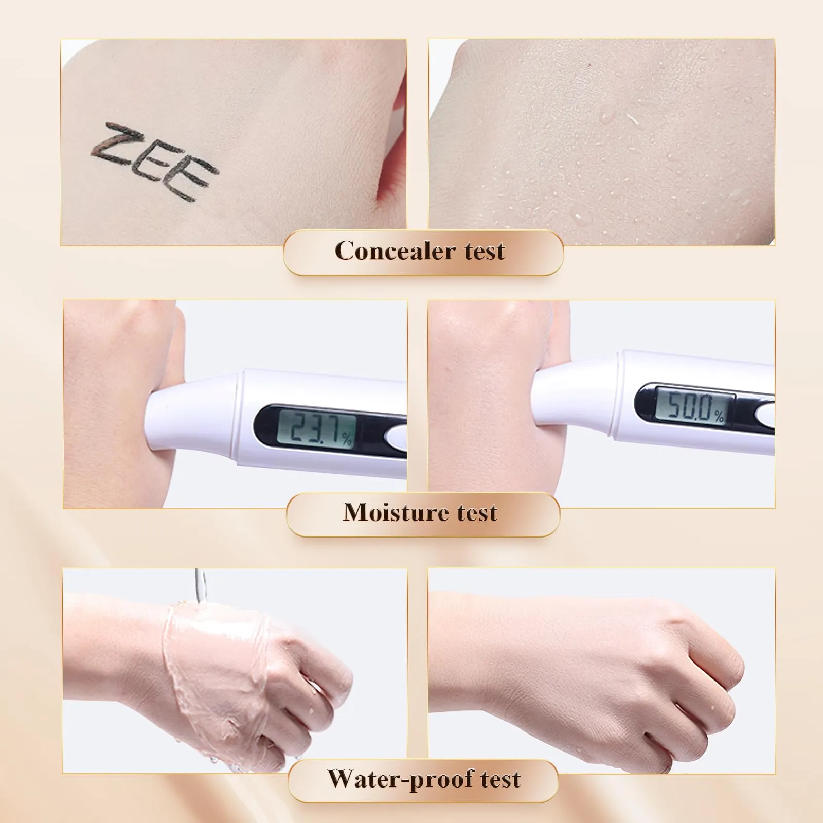 Air Cushion CC Cream Foundation - BB Cream Face Makeup Foundation for Natural Skin Radiant & Moisturizing Skin, Easy Application, Create Long-Lasting & Waterproof Face Makeup (Natural, 3.21 Ounce)
