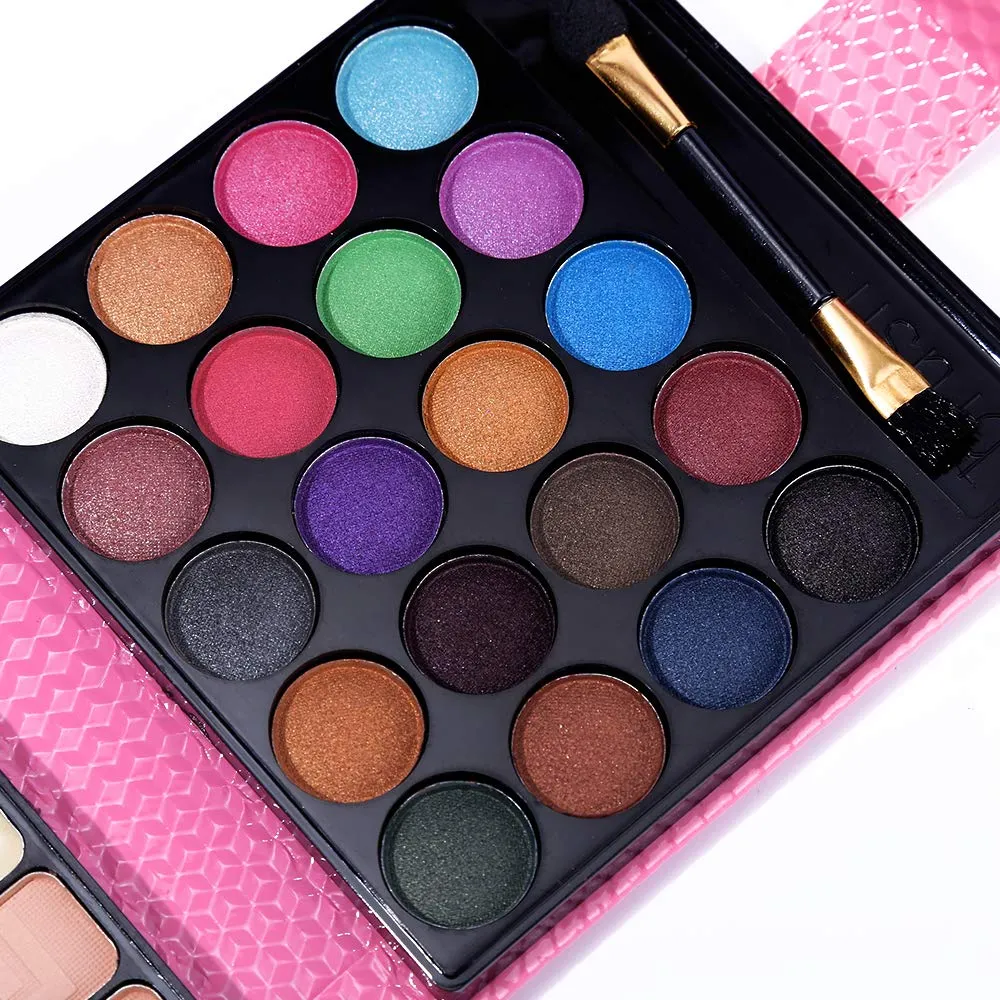 All in One Makeup Kit - 20 Eyeshadow, 6 Lip Glosses, 3 Blushers, 2 Powder, 1 Concealer, 1 Mirror, 1 Brush, Make Up Gift Set for Teen Girls, Beginners And Pros Pink