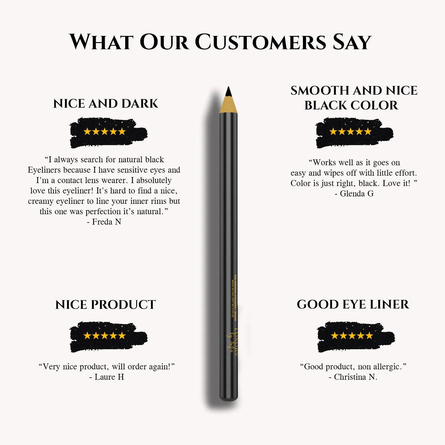 All Natural Eyeliner Pencil - Black