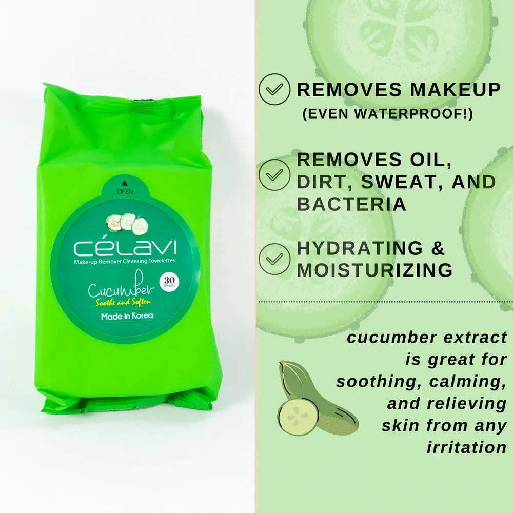 Celavi Cucumber Wipes 04 (6pc BULK $1 each)