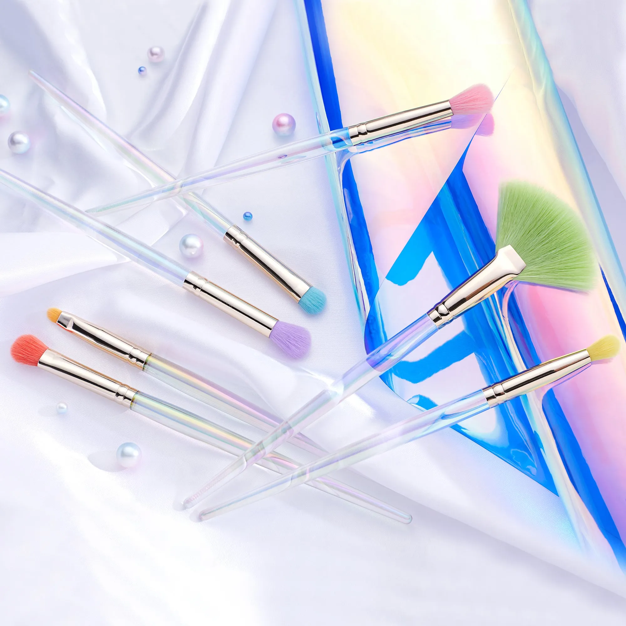 Colorful Makeup Brushes Set 7 Pcs with PU Case T318