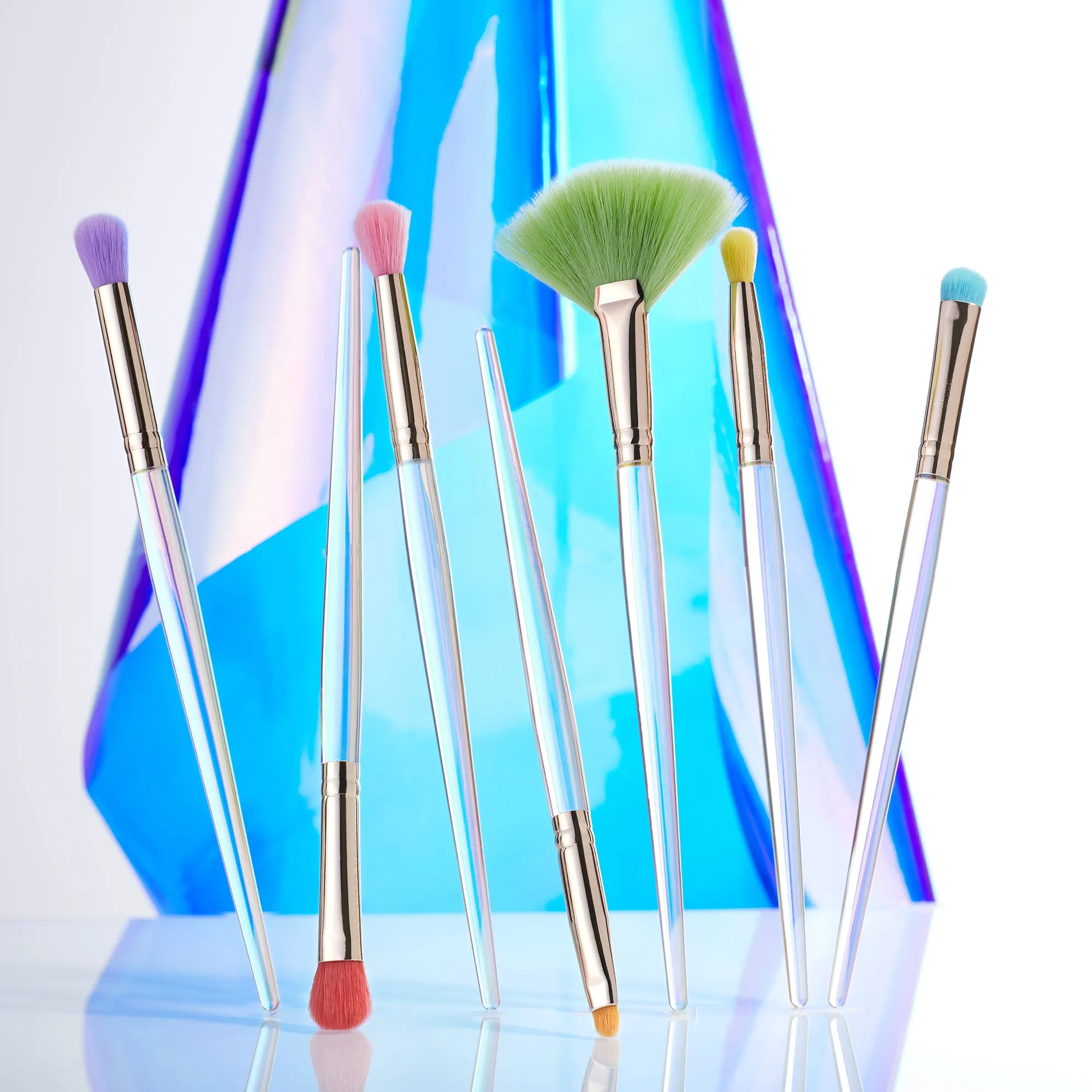 Colorful Makeup Brushes Set 7 Pcs with PU Case T318