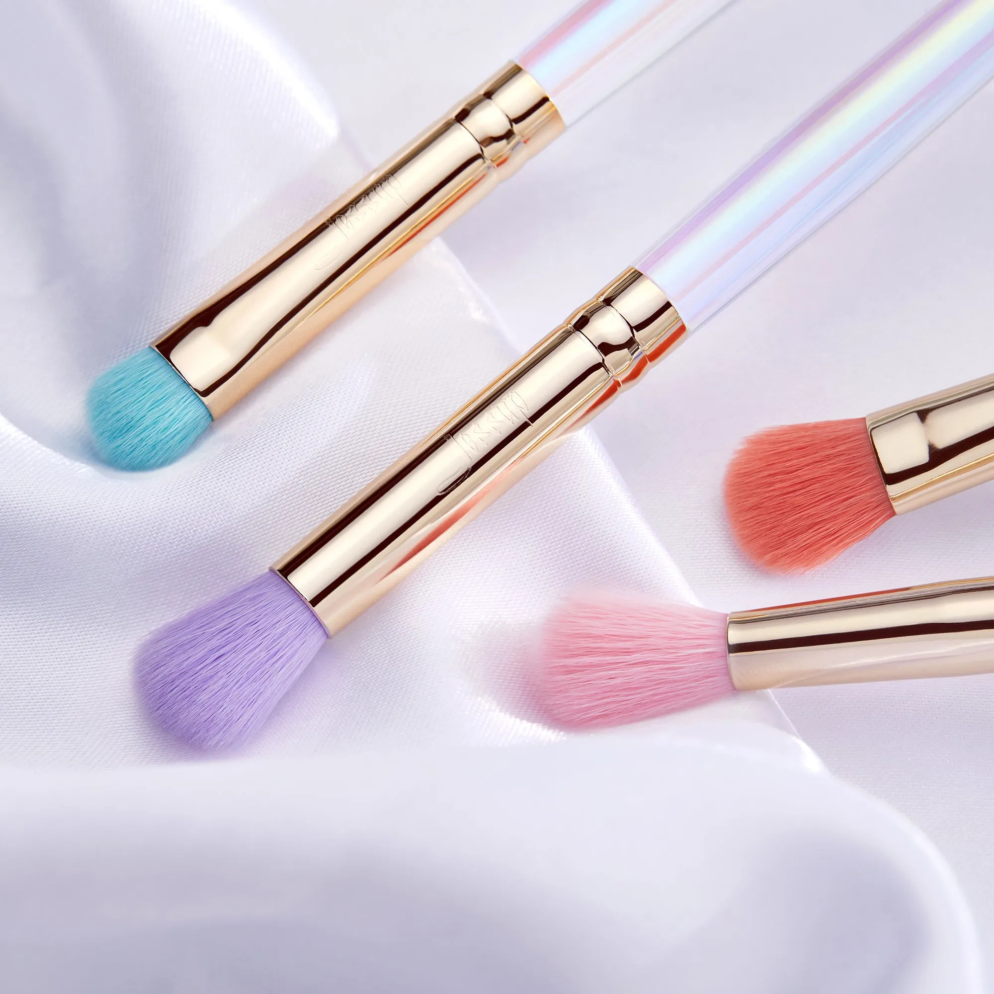 Colorful Makeup Brushes Set 7 Pcs with PU Case T318