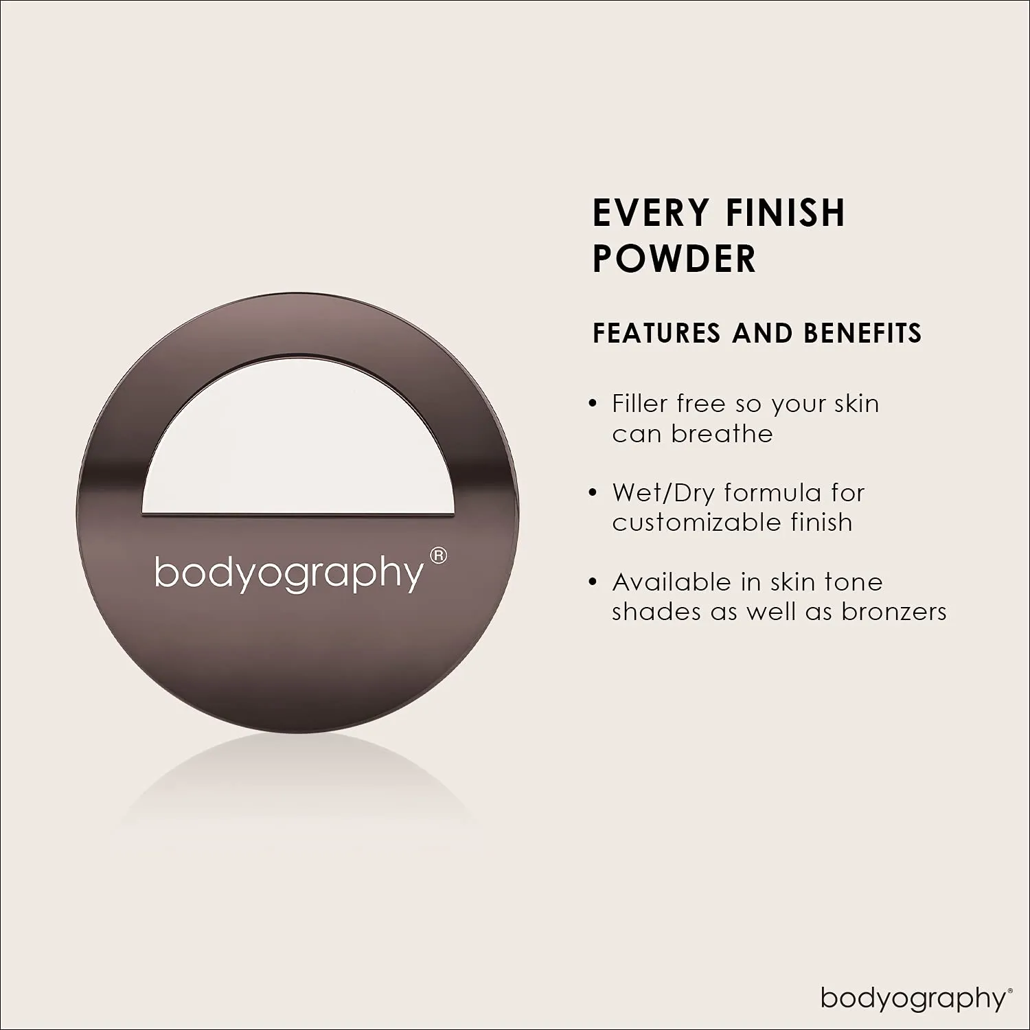 Every Finish Pressed Powder - Translucent by Bodyography for Women - 0.35 oz Powder
