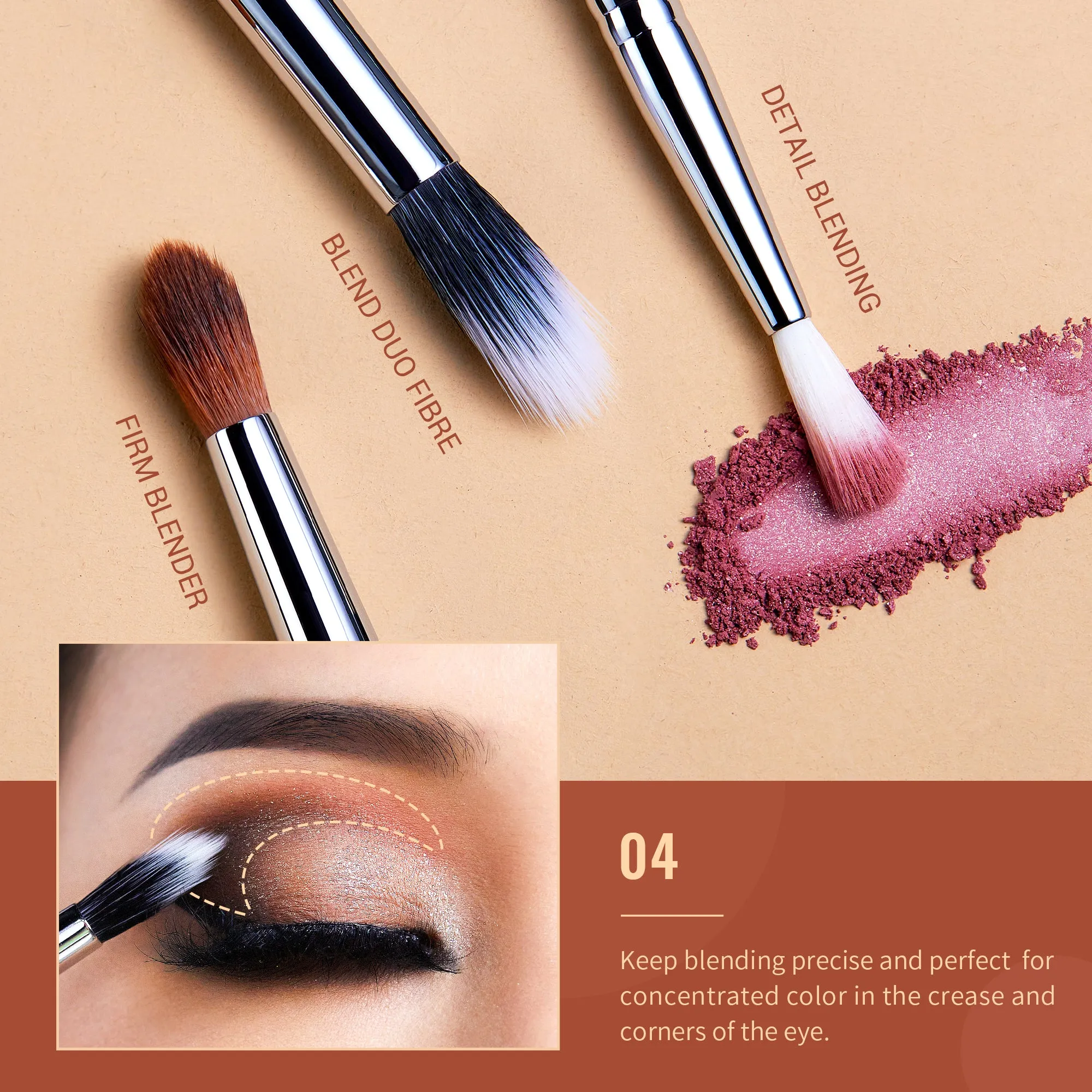 Eyeshadow Blending Makeup Brush Set T331