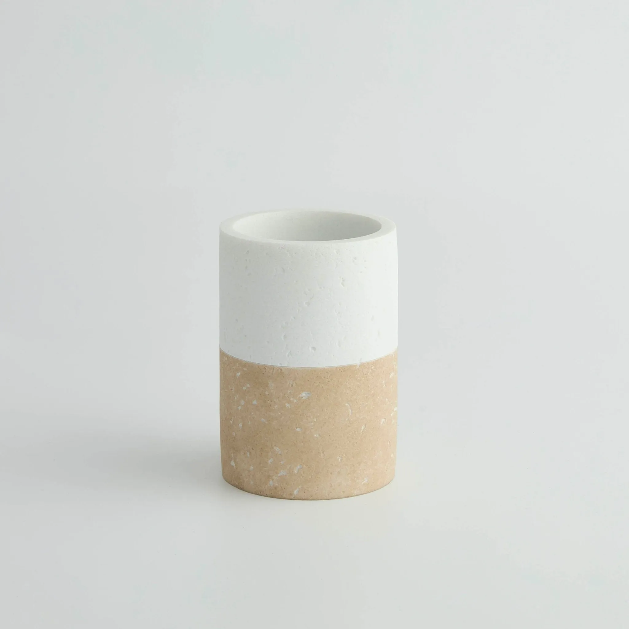 Juliet Stone Effect Resin Tumbler -Natural/White