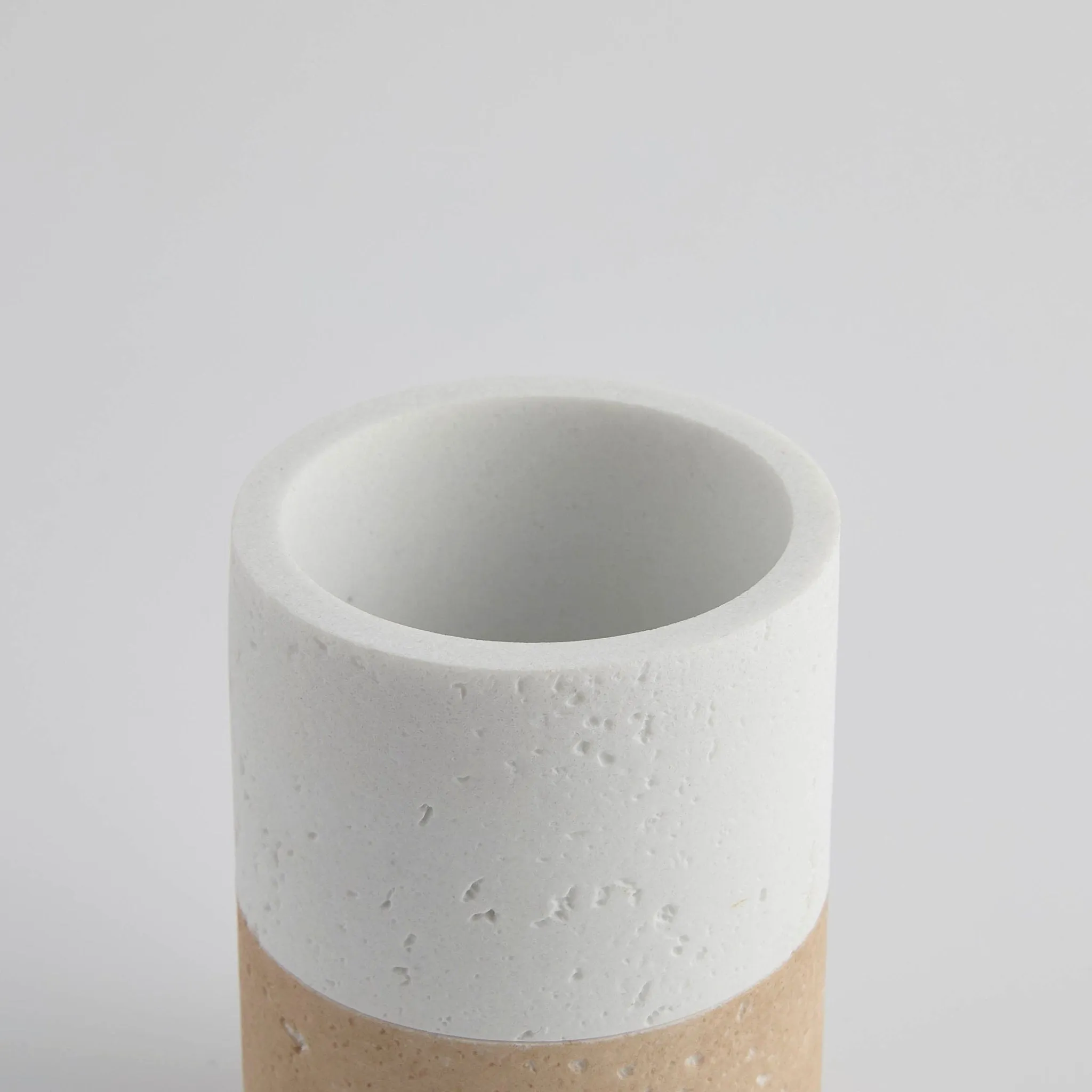 Juliet Stone Effect Resin Tumbler -Natural/White