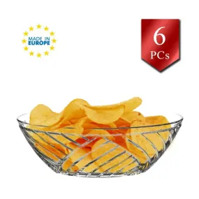 Lav Elis Clear Glass Round Serving Bowls Set of 6, 10.7 oz