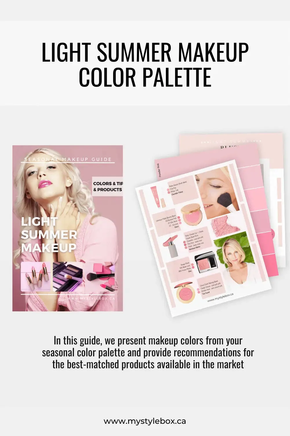 Light Summer Digital Color Palette and Makeup Guide