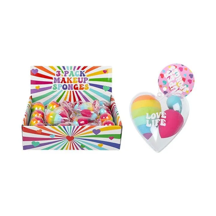 Love Life - Makeup Sponge Set In Heart Case