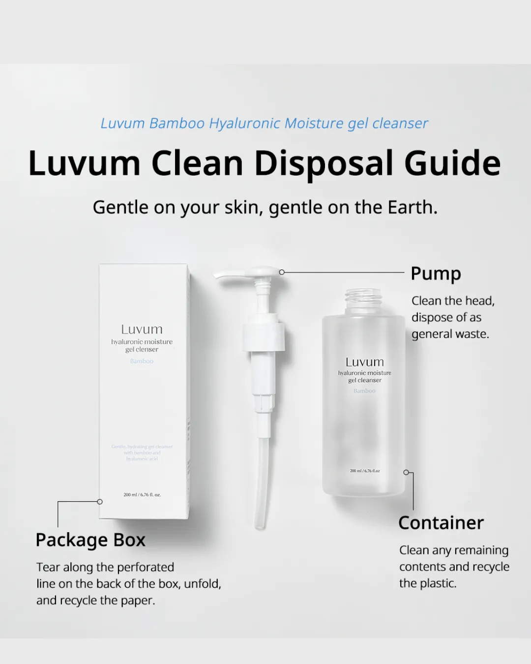Luvum Bamboo Hyaluronic Moisture Gel Cleanser
