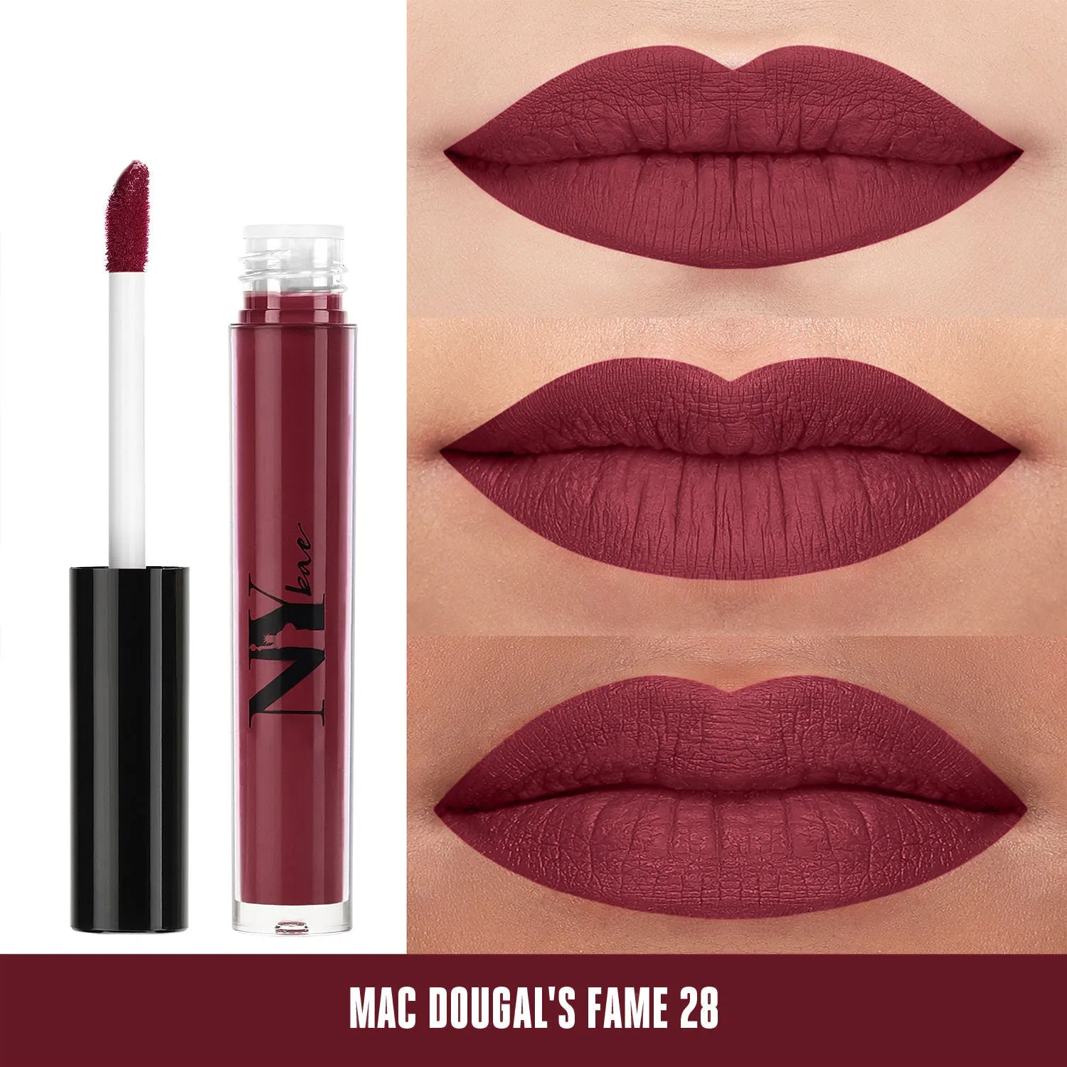 NY Bae Liquid Lipstick | Matte | Highly Pigmented- Mac Dougal's Fame 28 (3 ml)