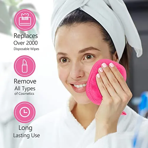 Orighty Makeup Remover Cloths, Makeup Removal Face Cleansing Cloth, Reusable Makeup Remover Pads Remove Instantly Dirt with Just Water, 5 x 5 in