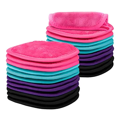 Orighty Makeup Remover Cloths, Makeup Removal Face Cleansing Cloth, Reusable Makeup Remover Pads Remove Instantly Dirt with Just Water, 5 x 5 in