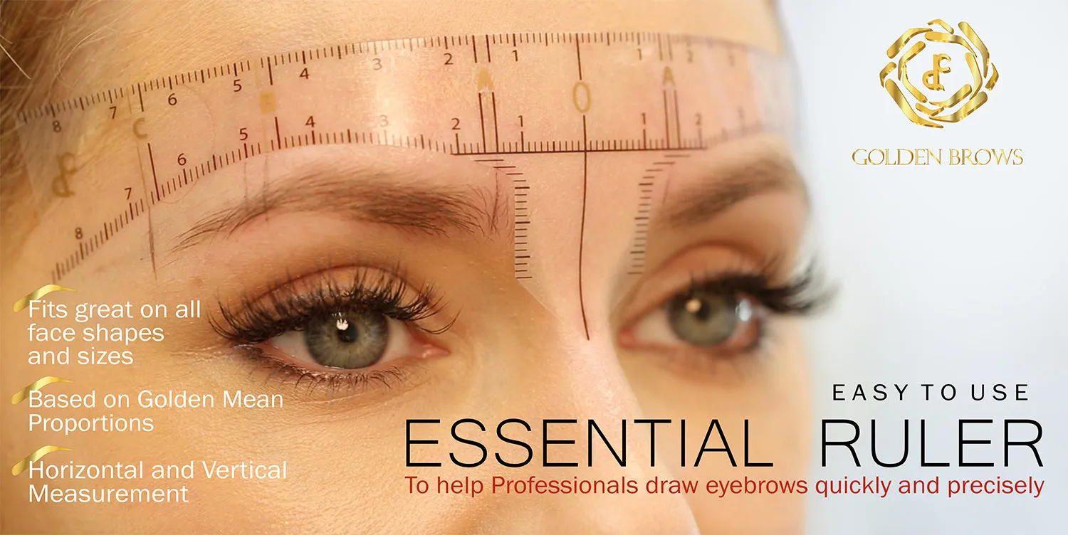 "Golden Brows" Eyebrow Ruler (Roll of 50)