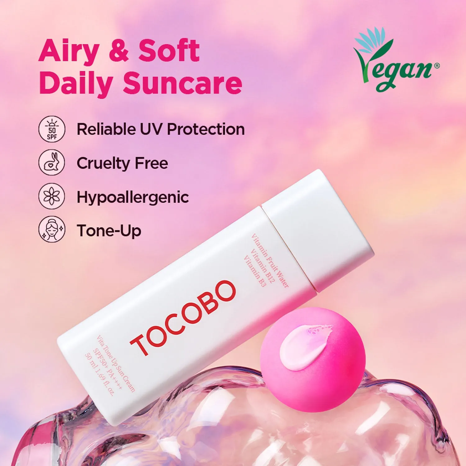 [TOCOBO] Vita tone up sun cream SPF50  PA     50ml